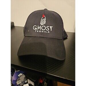 Ghost Tequila Adjustable Strap Mesh-Back Black Hat